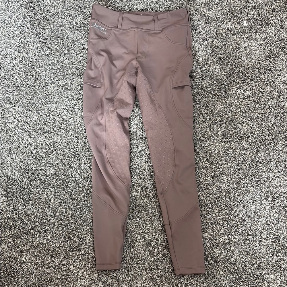 Classic riding tight dusty rose grippy with pockets esprit riding pants